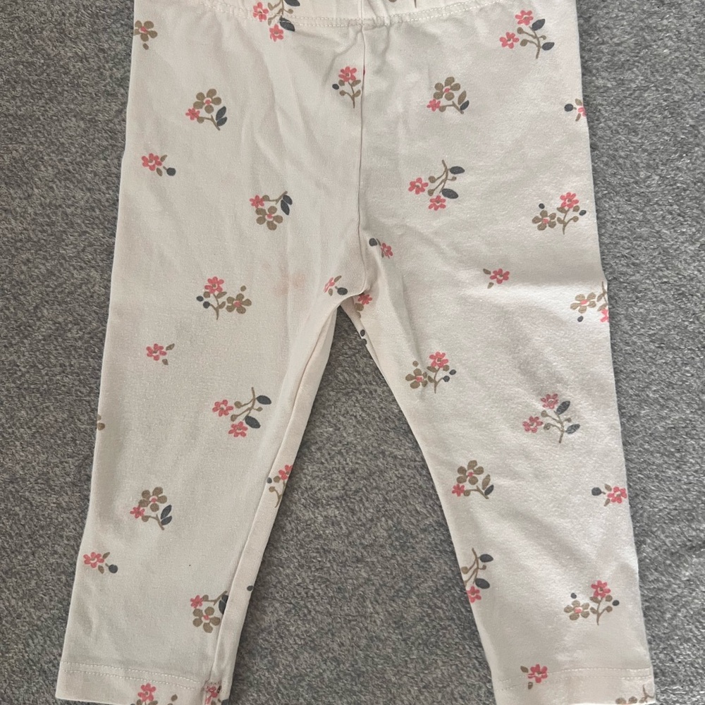H&M Kids Cream Floral Leggings